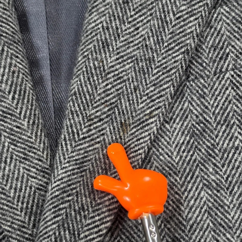 Chereskin Sport Coat Mens 42R Grey Excellent Herringbone Camel Hair Blend Blazer